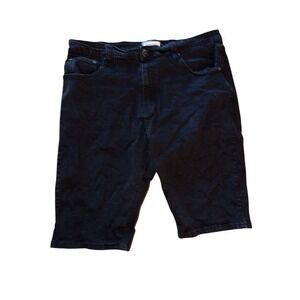 Blind Trust Men's Black Chino Denim Jort Shorts Size 42 Relaxed Fit extra long